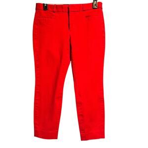 Banana Republic Size 4 Sloan Crop Red Pants Office Business Professional